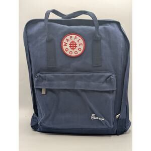 Chick-fil-a Waffle Good Backpack Blue Canvas Promo Adjustable Straps